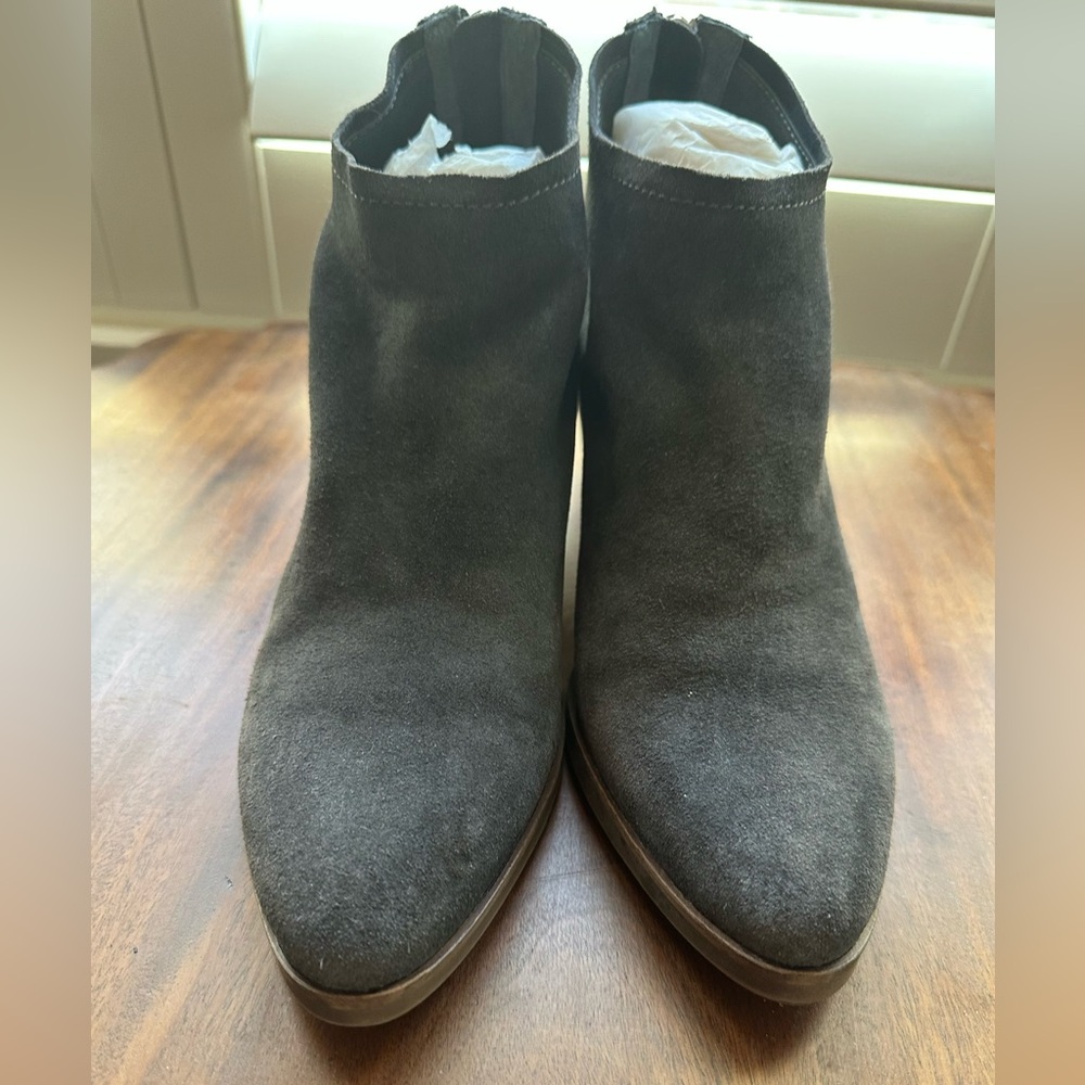 Dolce Vita Suede Gray Ankle Boots